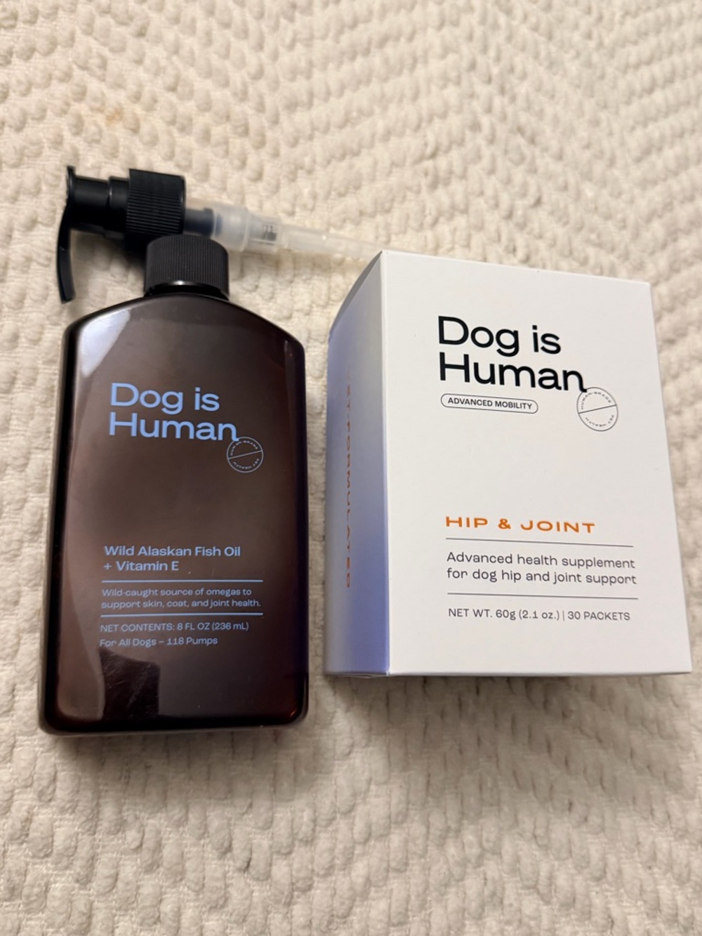 🤍New Dog Is Human Hip & Joint  and Wild Alaskan F. O Set🤍